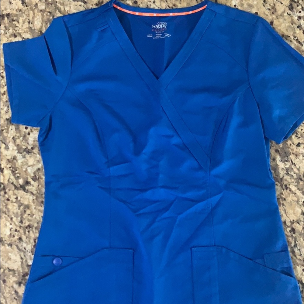 Code Happy Scrub Top- Small